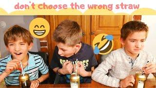 challenge don't choose the wrong straw ne choisit pas la mauvaise paille !