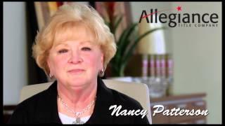 Allegiance Title Company Escrow Officer Nancy Patterson