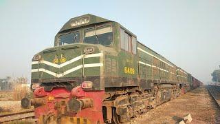 Goods Train With Dual ZCU 20 Locomotives||Standing at Sanawan Station Loop Line