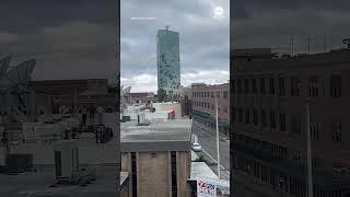 Louisiana skyscraper demolished after hurricane damage