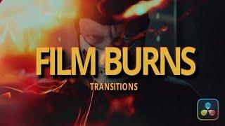 Film Burn Transitions for DaVinci Resolve ️