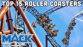 Top 15 Roller Coasters by Mack Rides (2025)