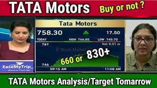 TATA Motors share news today,Hold or sell ?tata motors share analysis,target tomarrow/split news