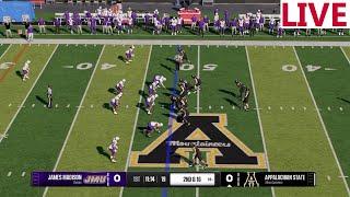 LIVE James Madison Dukes VS Appalachian State Mountaineers/ NCAA College Football/