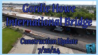 Gordie Howe Bridge | Construction Update | 4k Drone Flight