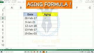 AGING FORMULA | DATE FUNCTION
