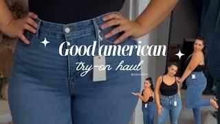 Good American Jeans Try-on haul, plus size edition, size US 16, plus size jeans