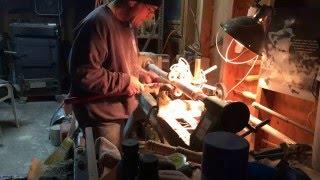 Mike Jacques turning a 32" Rock Maple Baseball Bat