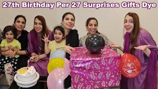 Momina Bhabhi Ko 27th Birthday Per Amna & Ayesha Ne 27 Surprise Gifts Wala Box Diya | Life With Amna