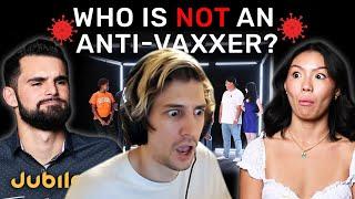 xQc Reacts to 5 Anti-Vaxxers vs 2 Fakes | Odd One Out