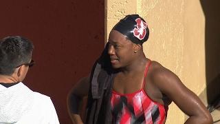 Highlight: Stanford women's swimming Olympian Simone Manuel wins 200 free in pool-record time