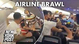 Wild video captures moment brawl erupts on Spirit flight to Puerto Rico | New York Post