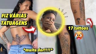 FIZ VÁRIAS TATUAGENS EM UM DIA!! (muita d0r) ️‍