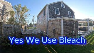 Cedar Shake Siding Cleaning & Picket Fence (Pressure Washing Soft Wash Job Recap)