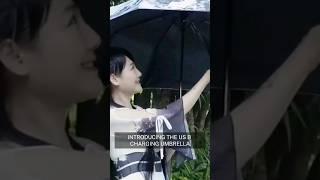 Innovative USB-Charging Umbrella Dispensing Cooling Mist