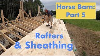 Horse Barn Part 5: Rafters and Sheathing