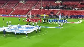 England U21 & Serbia U21 entrance and anthem, 12/10/2023