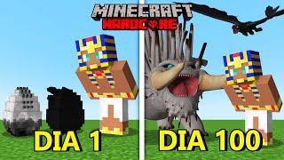 SOBREVIVI 100 DIAS no MUNDO de COMO TREINAR SEU DRAGÃO no Minecraft - O FILME