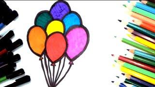 how to draw balloons step by step for beginners. balloons easy drawing