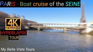 #PARIS  - Boat #cruise of the #SEINE river in 6 mns - 4K #HYPERLAPSE  - 4K UltraHD 60 fps - 