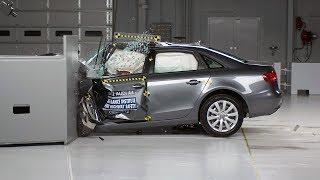 2012 Audi A4 driver-side small overlap IIHS crash test