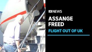 Julian Assange flies out of UK after release from prison: Wikileaks | ABC News