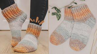 SUPER EASY socks tutorial | DIY - CROCHET TUTORIAL