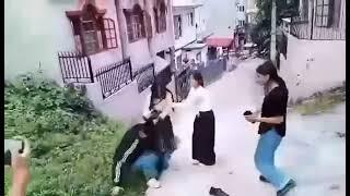 nepali girl fight on street || girls gang fight