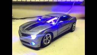 1:24 Custom unmarked 2011 Chevy Camaro police diecast model with working lights