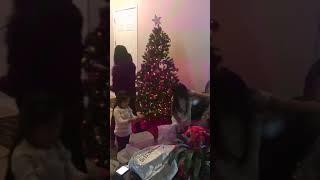 24k Sarah and kids decorating the Christmas tree