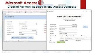 How to create Customer Payment Receipts in ANY Microsoft Access Database Project