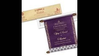 scroll Invitations - farmaan wedding card - rolling weddingcard - designer weddingcards #batchacards