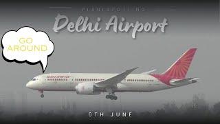 GO-AROUND CAPTURED FOR THE FIRST TIME BY ME | Delhi Airport Plane Spotting |  New Camera Test Video