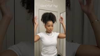 quick high puff #hairstyle #hairtutorial