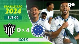 ATLÉTICO-MG 0 X 4 CRUZEIRO | GOLS | 11ª RODADA BRASILEIRÃO SUB-20 2024 | ge.globo