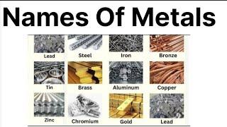 Names Of Metals /Types Of Metals /And Their Uses.
