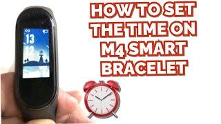 HOW TO SET THE TIME ON M4 SMART BRACELET | TUTORIAL | ENGLISH