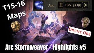 Arc Stormweaver - T15/16 maps - Boss fights & Farming currency (low budget build) - Highlights #5