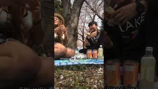 Korean Cherry Blossom Date with my boyfriend #blackinkorea #국제커플 #koreavlog #ambw #korealife #shorts