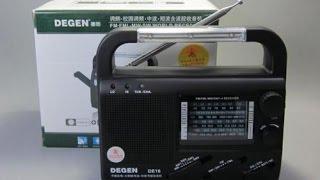 No batteries required The Degen DE16 Solar crank radio