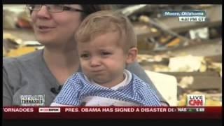 Mother and baby escaped minutes before home destroyed by Oklahoma tornado (May 21, 2013)