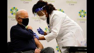 President-Elect Joe Biden receives his first coronavirus vaccination