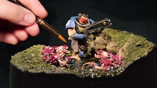 Making a Space Marine Ambushed Diorama