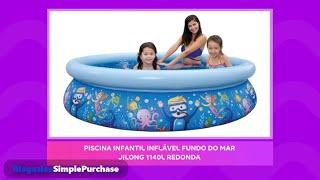 Piscina Infantil Inflável Fundo do Mar Jilong - 1140L Redonda - (Link de venda abaixo)