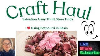 Salvation Army Thrift Haul  Senior Discount DayCraft DIY Recycle  Autumn Potpourri & Ribbon