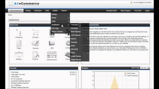 Using A1 eCommerce website admin area