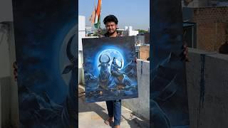 To buy my painting WhatsApp 9516669295 #harharmahadev #oilpainting  #shiv #mahadev #painting