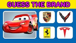 GUESS THE CAR BRAND FROM DISNEY CARS  ️  PORSCHE | FERRARI | CHEVROLET CORVETTE | TESLA