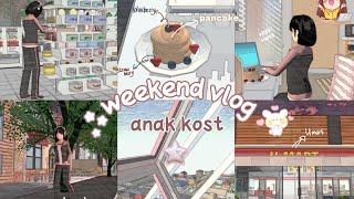 Weekend in my life|vlog anak kost| jogging, make pancake, go to a cafe#sakuraschoolsimulator #sss