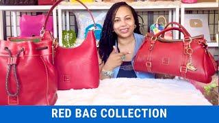 Must-Have Red Florentine Leather Bag Collection Dooney & Bourke HATTIE SMITH SATCHEL HOBO #dooney